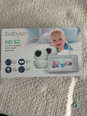 Babysense HD S2 5” Split Screen Baby Monitor + 2 Cameras Complete w/ Box